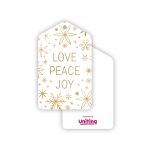 Gift tag  1 - Love Peace Joy<br>(10 pack)
