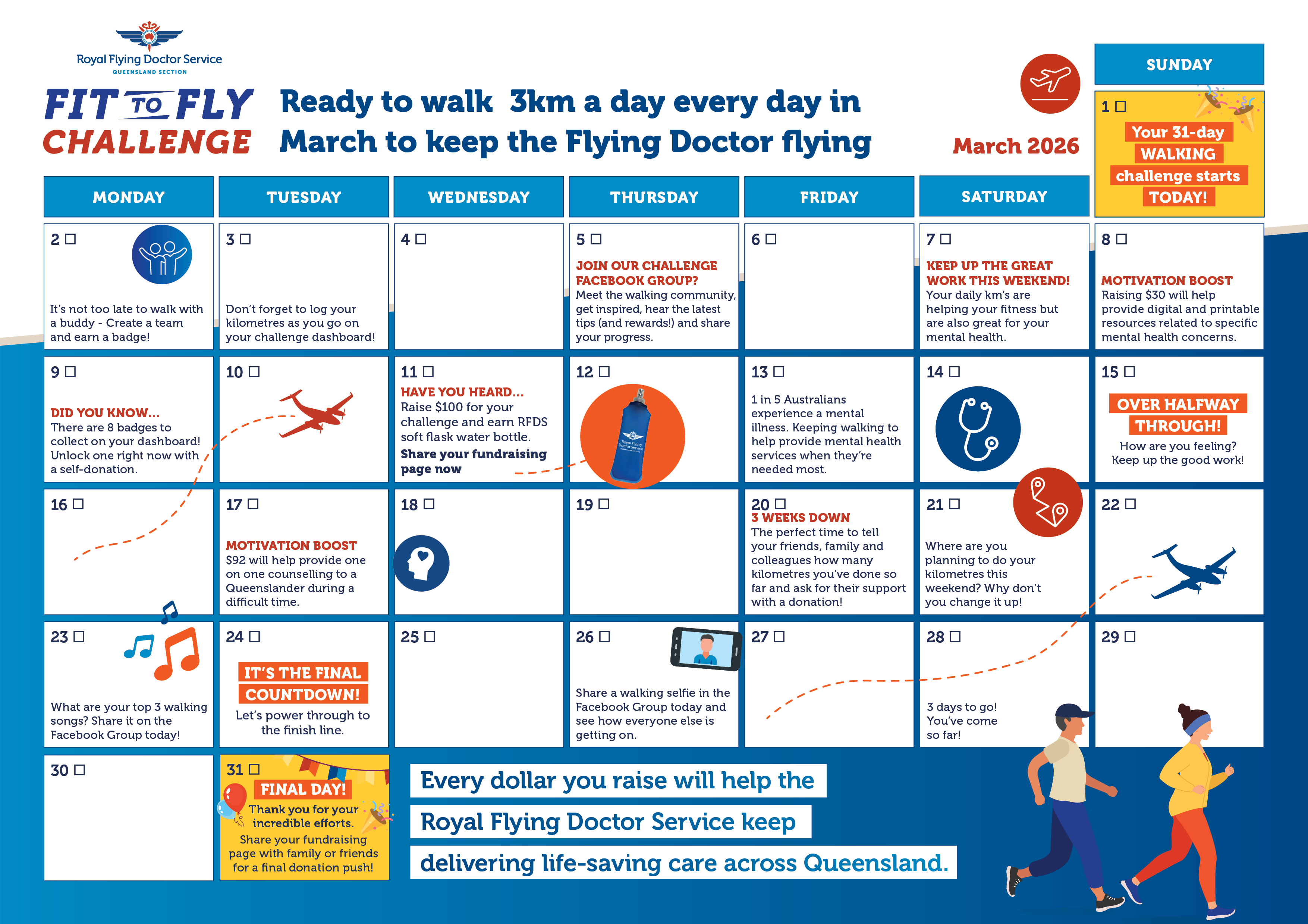 Fit to Fly - Calendar